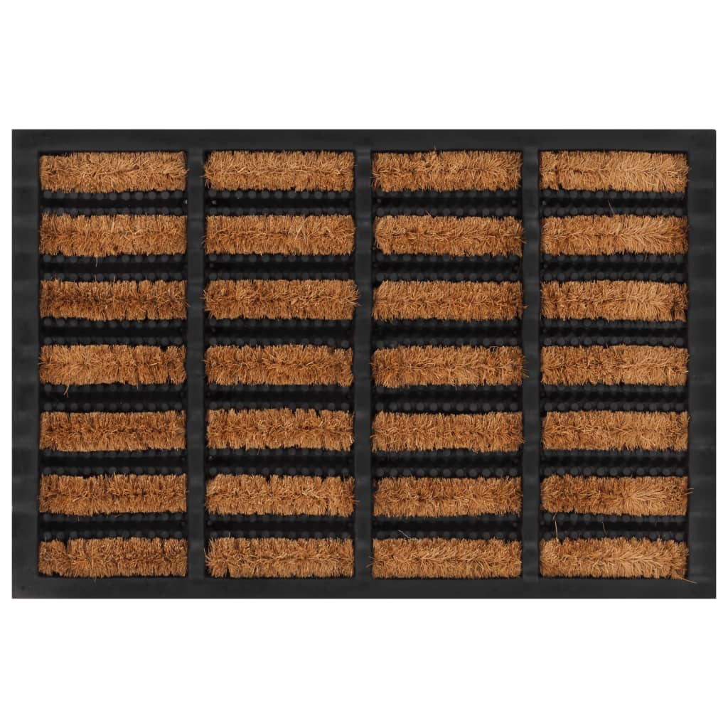 Vidaxx Fußmatte rechteckig 40x60 cm aus Gummi und Kokosfaser