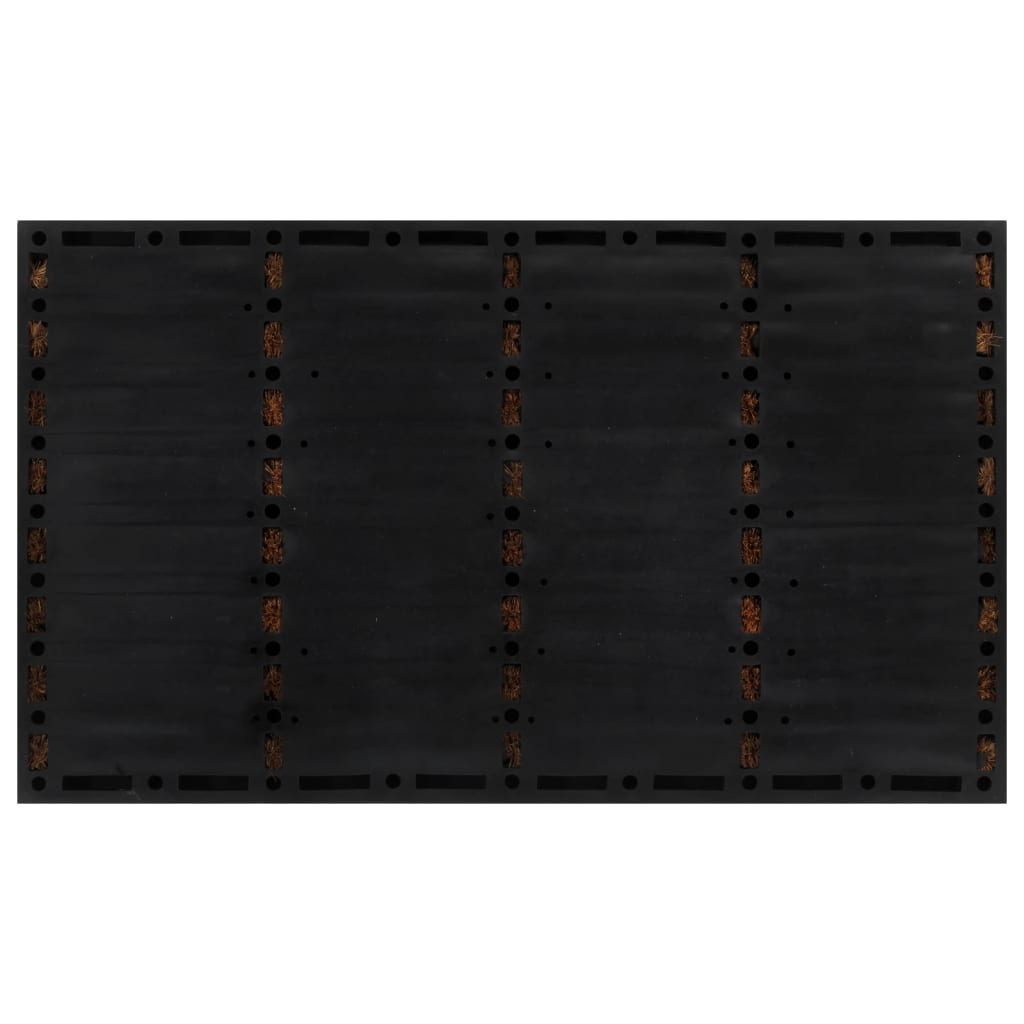 Vidaxx Fußmatte rechteckig 45x75 cm aus Gummi und Kokosfaser