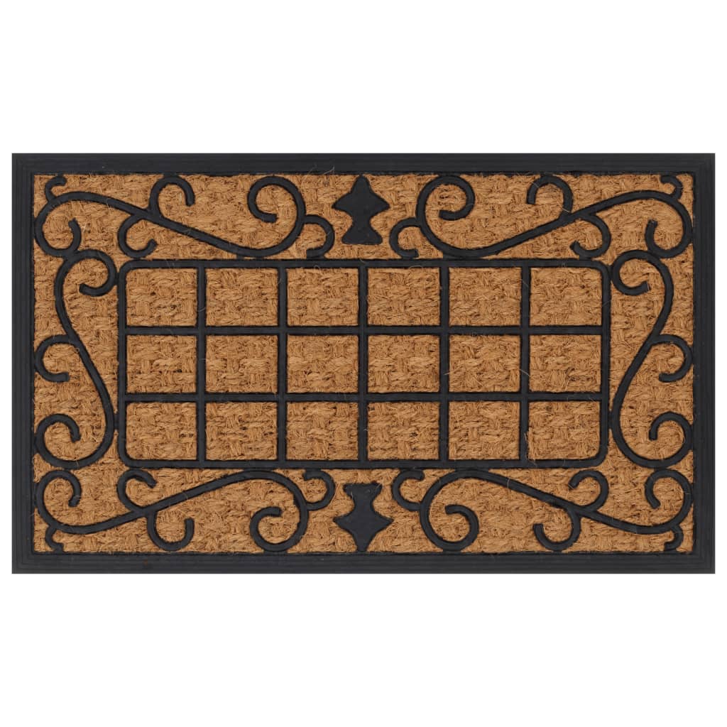 Vidaxx Fußmatte rechteckig 45x75 cm aus Gummi und Kokosfaser