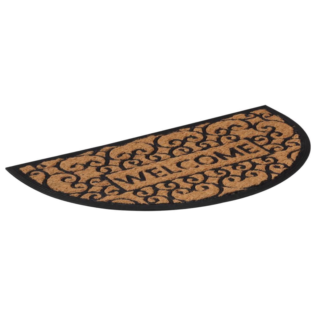 Vidaxl Doormat Half -round 45x75 cm rubber and coconut fiber