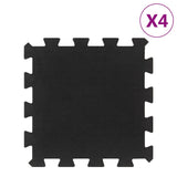 Vidaxl Gummifliesen 4 Stcs 16 mm 30 x 30 cm schwarz