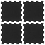 Vidaxl Tiles de goma 4 pcs 16 mm 30x30 cm Negro