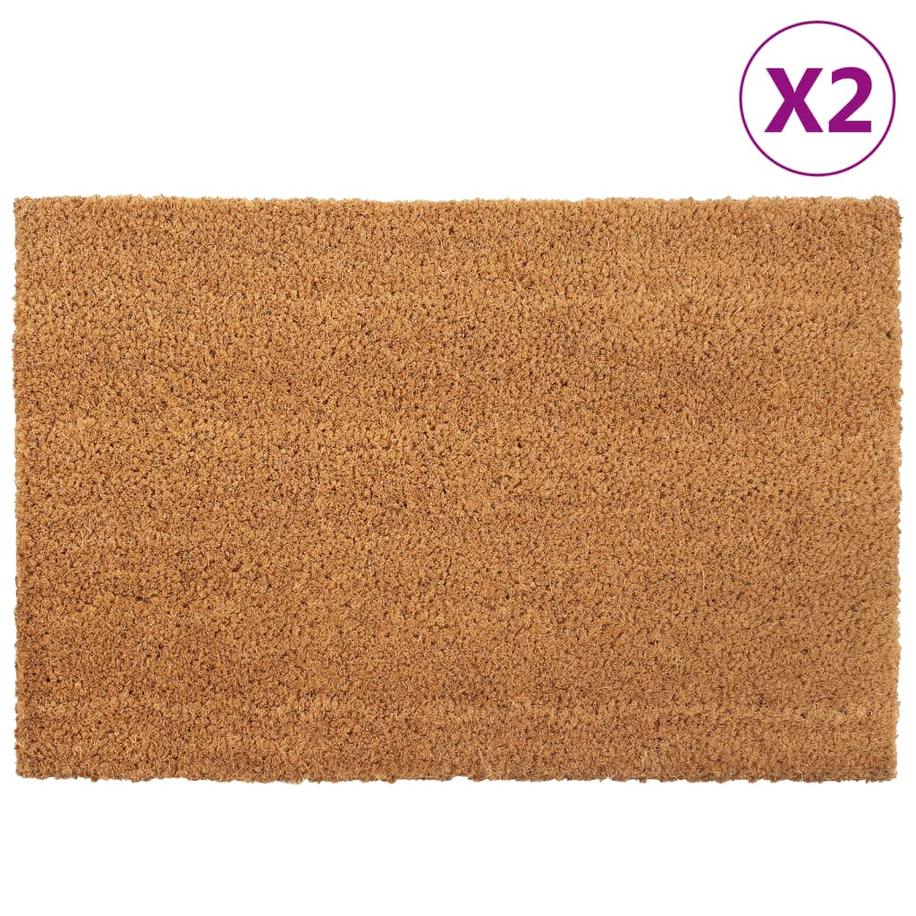 Vidaxl Doormats 2 PCS 40x60 cm tufted kokosnødfiber naturlig