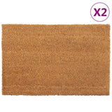 Vidaxl DOORMATS 2 PCS 40x60 cm Fibre de noix de coco tufted Natural