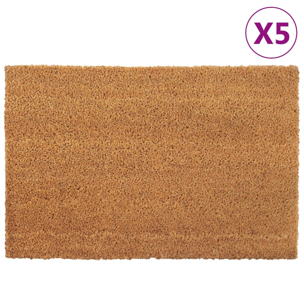 Vidaxx Fußmatten 5 Stück 40x60 cm getuftete Kokosfaser natur