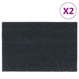 Vidaxl Doormats 2 pcs 40x60 cm tufted coconut fiber Dark gray