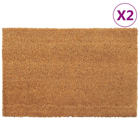Vidaxx Fußmatten 2 Stück 40x60 cm getuftete Kokosfaser natur
