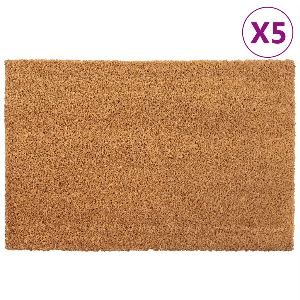 Vidaxl DOORMATS 5 ST 40X60 cm všívané kokosové vlákno Natural