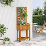 Vidaxx Pflanzgefäß mit Spalier und Ablage 55x29,5x152 cm Akazienholz