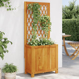 Vidaxl Planter med lamell 55x29,5x132 cm Solid Acacia Wood