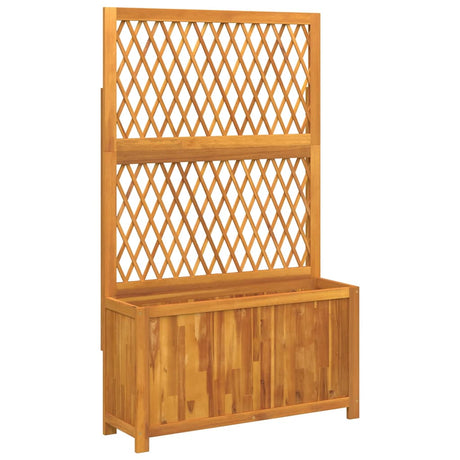 Vidaxx Pflanzgefäß mit Spalier 100x32x165 cm aus massivem Akazienholz