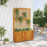 Plantador Vidaxl con latwerk 100x32x165 cm sólido acaciahout