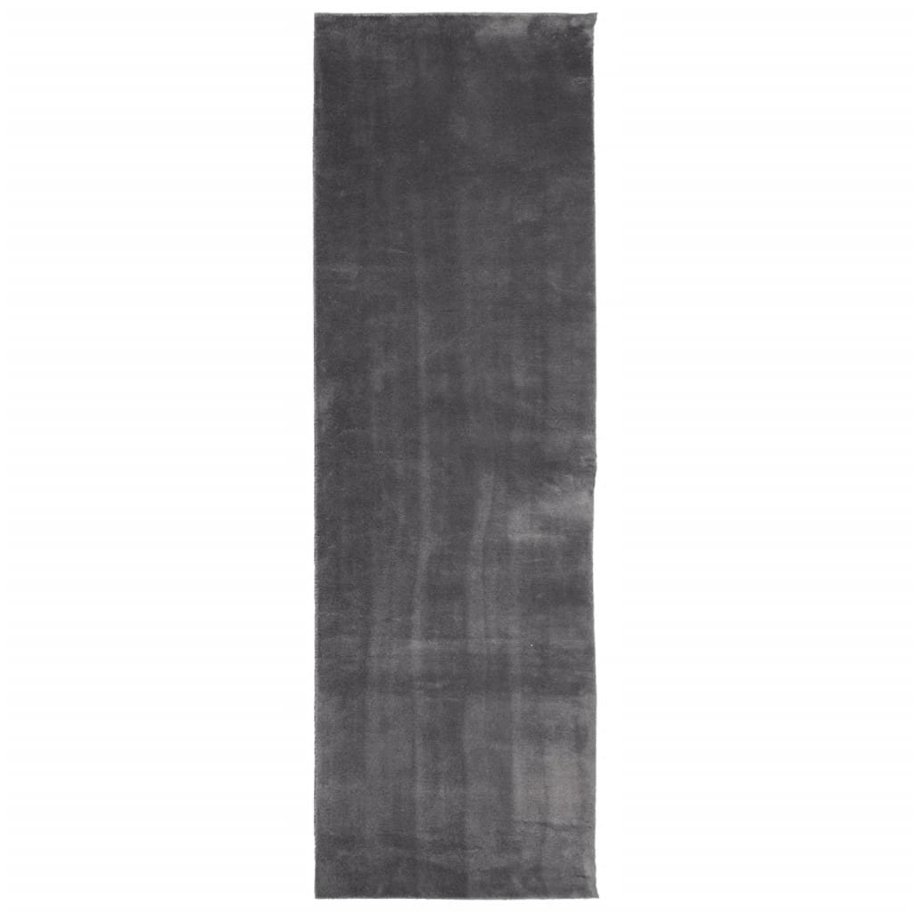 Vidaxl Rug Huarte Low -Pile Soft omyvatelný 80x250 cm antracit