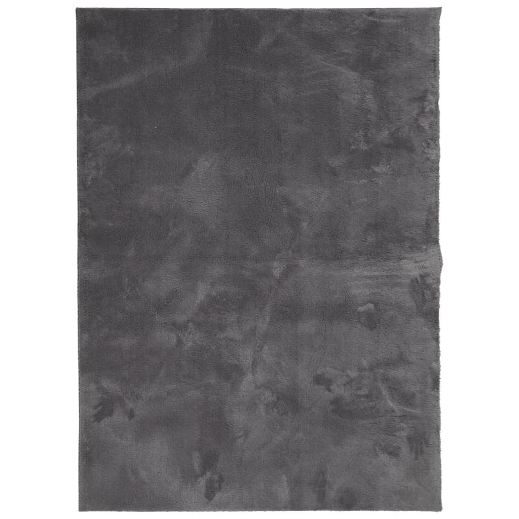 Vidaxl rug Huarte low -pile soft washable 140x200 cm anthracite