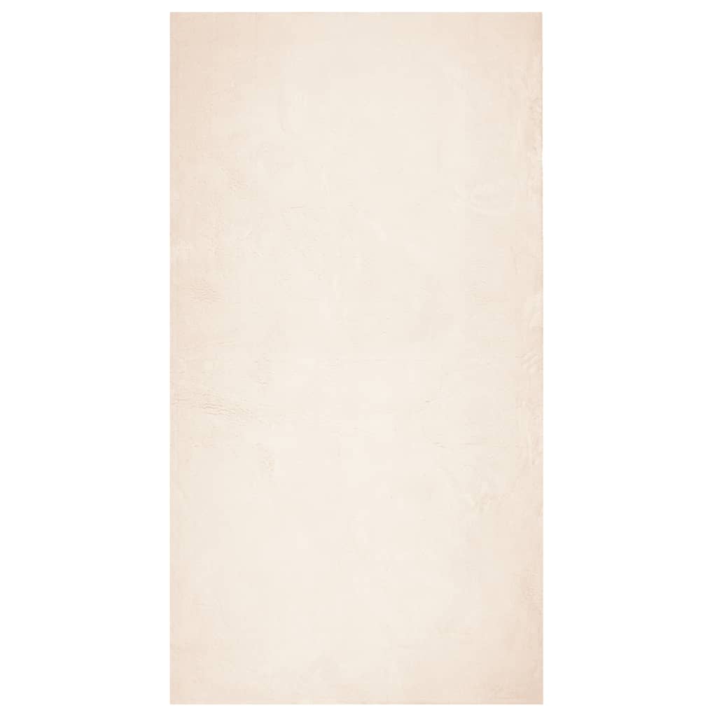 VidaXL Teppich Huarte Kurzflor weich waschbar 60x110 cm Beige