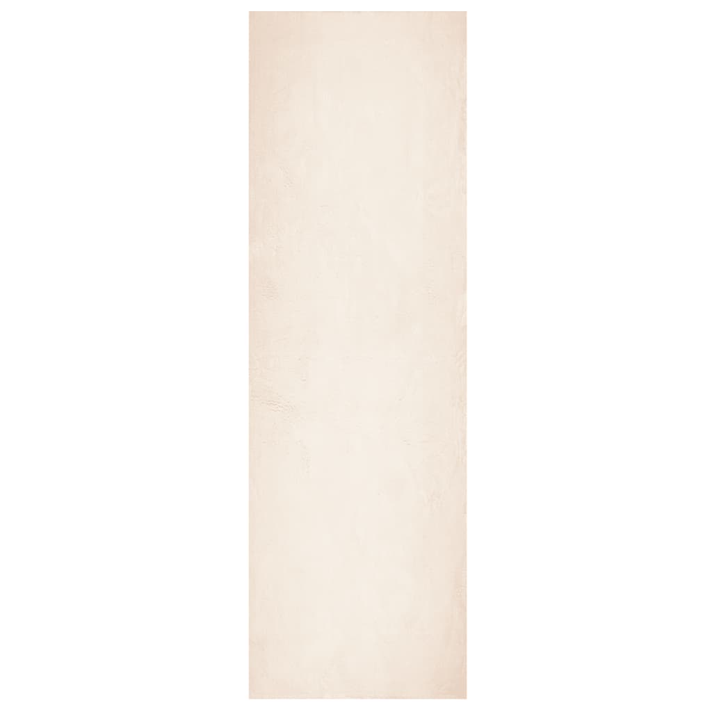VidaXL Teppich Huarte Kurzflor weich waschbar 80x250 cm Beige
