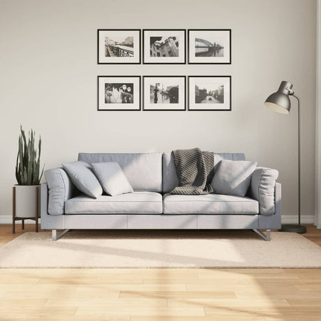 VidaXL Teppich Huarte Kurzflor weich waschbar 100x200 cm Beige
