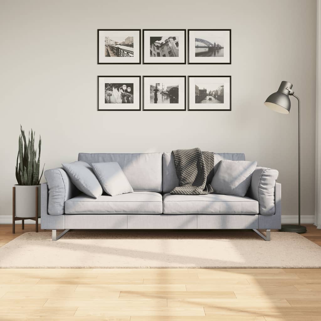 Vidaxl -mattan Huarte lågpole mjuk tvättbar 100x200 cm beige