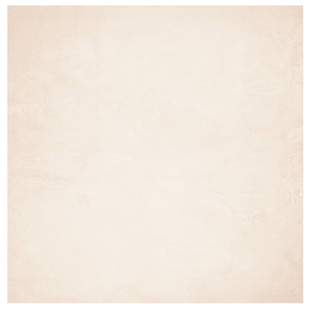 VidaXL Teppich Huarte Kurzflor weich waschbar 120x120 cm Beige