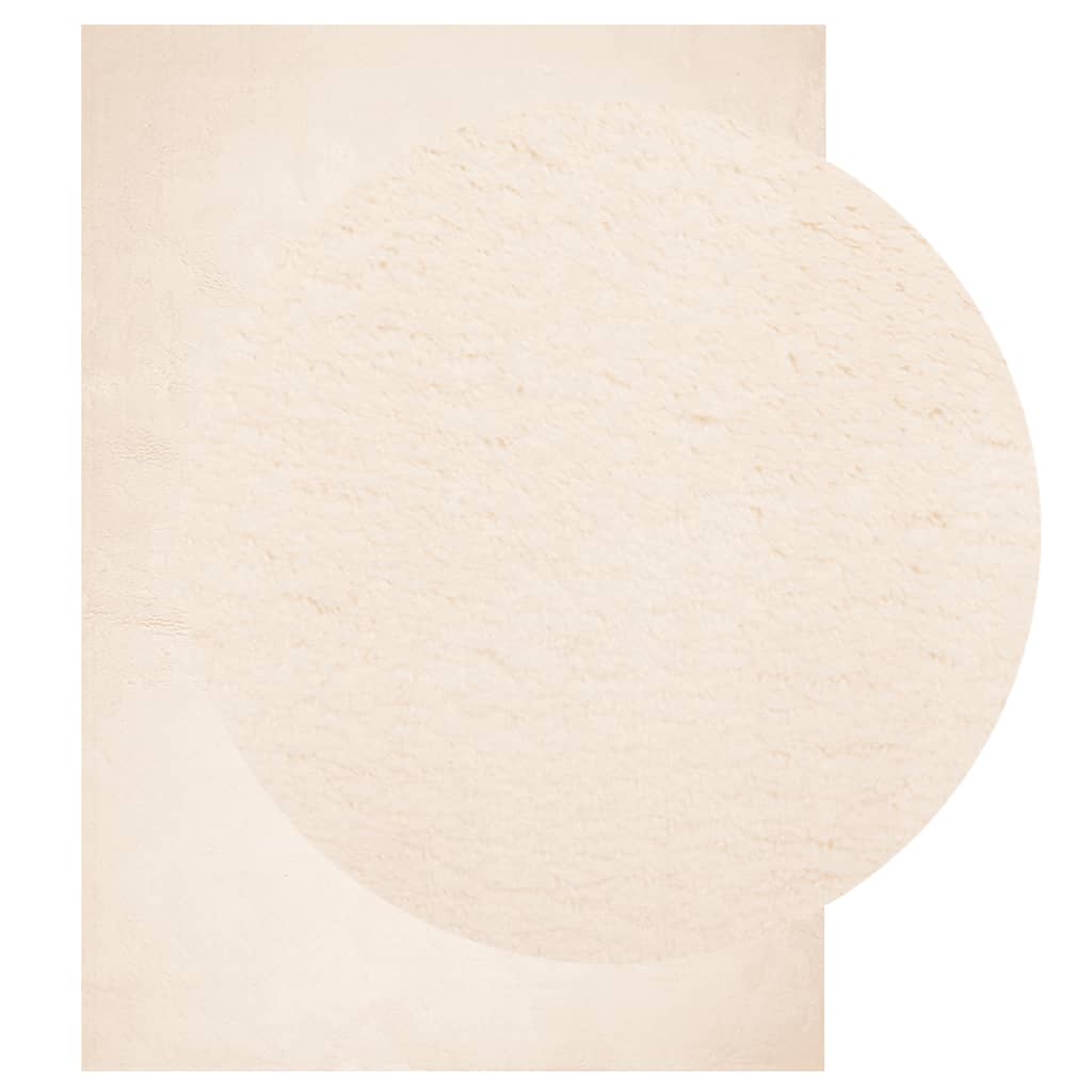 Vidaxl rug Huarte low -pole soft washable 140x200 cm beige