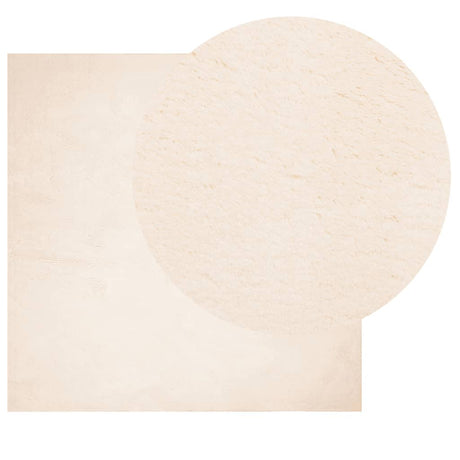 VidaXL Teppich Huarte Kurzflor weich waschbar 160x160 cm Beige