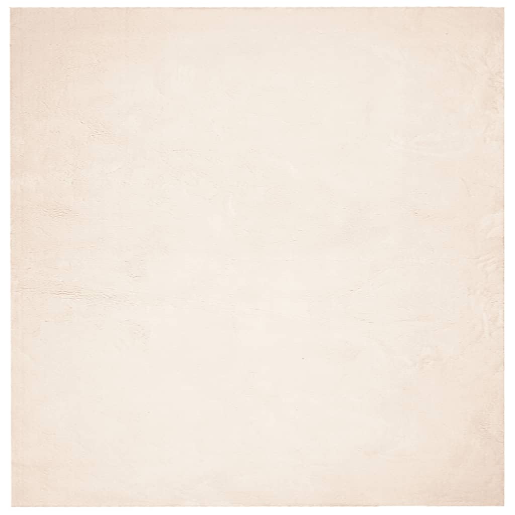 VidaXL Teppich Huarte Kurzflor weich waschbar 200x200 cm Beige