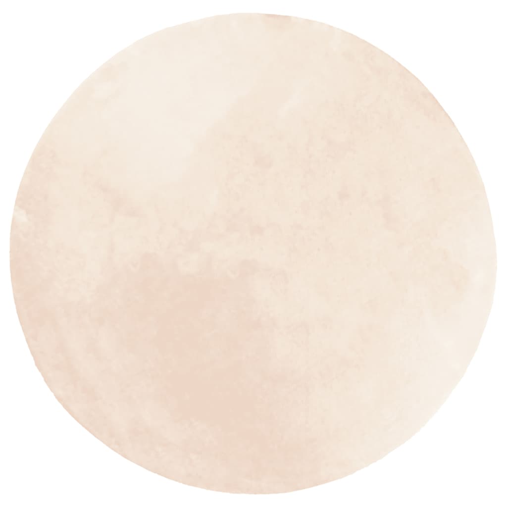 Vidaxl Teppich Huarte Kurzflor weich waschbar ø 80 cm Beige