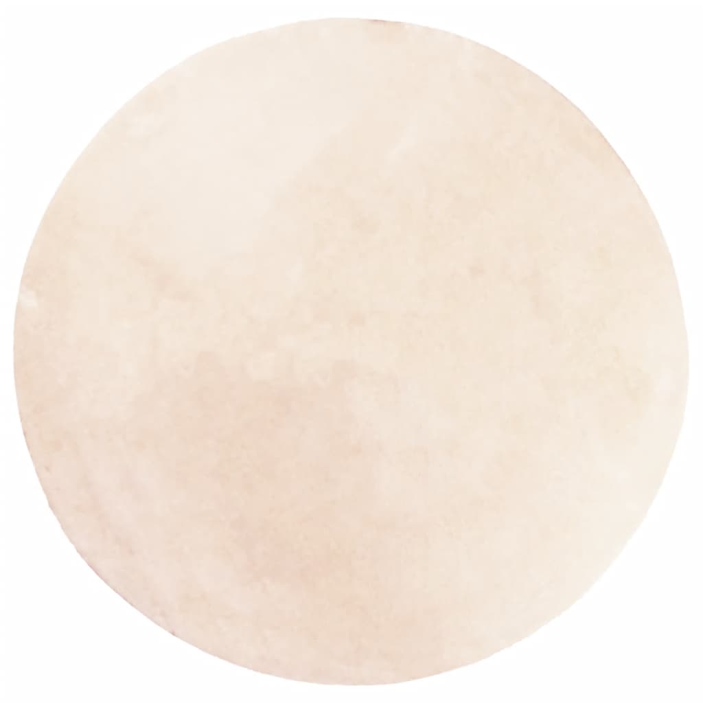 Vidaxl Teppich Huarte Kurzflor weich waschbar ø 200 cm Beige