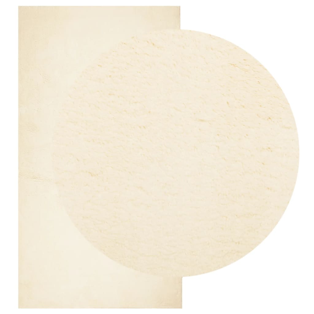 Vidaxl rug Huarte low -pole soft washable 80x150 cm cream