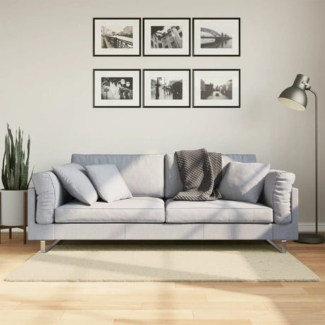 VidaXL Teppich Huarte Kurzflor weich waschbar 80x150 cm Creme