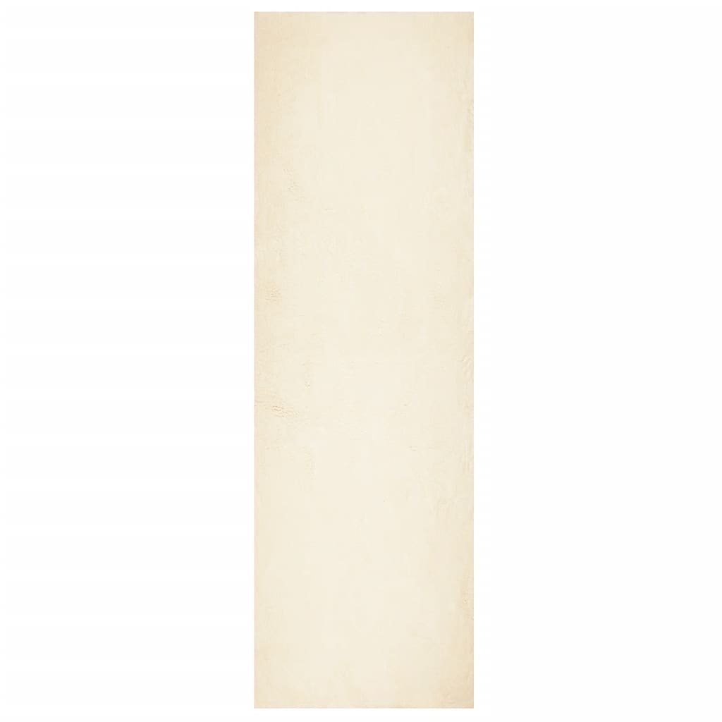 Vidaxx Teppich Huarte Kurzflor weich waschbar 80x250 cm Creme
