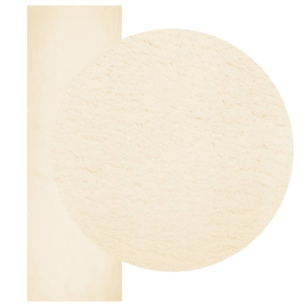 Vidaxl rug Huarte low -pile soft washable 80x250 cm cream