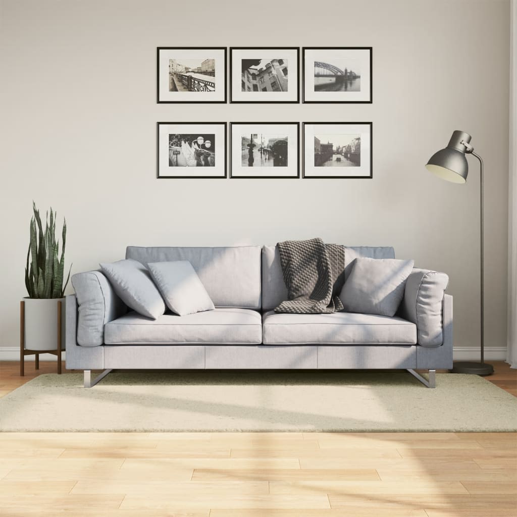 Vidaxx Teppich Huarte Kurzflor weich waschbar 100x200 cm Creme