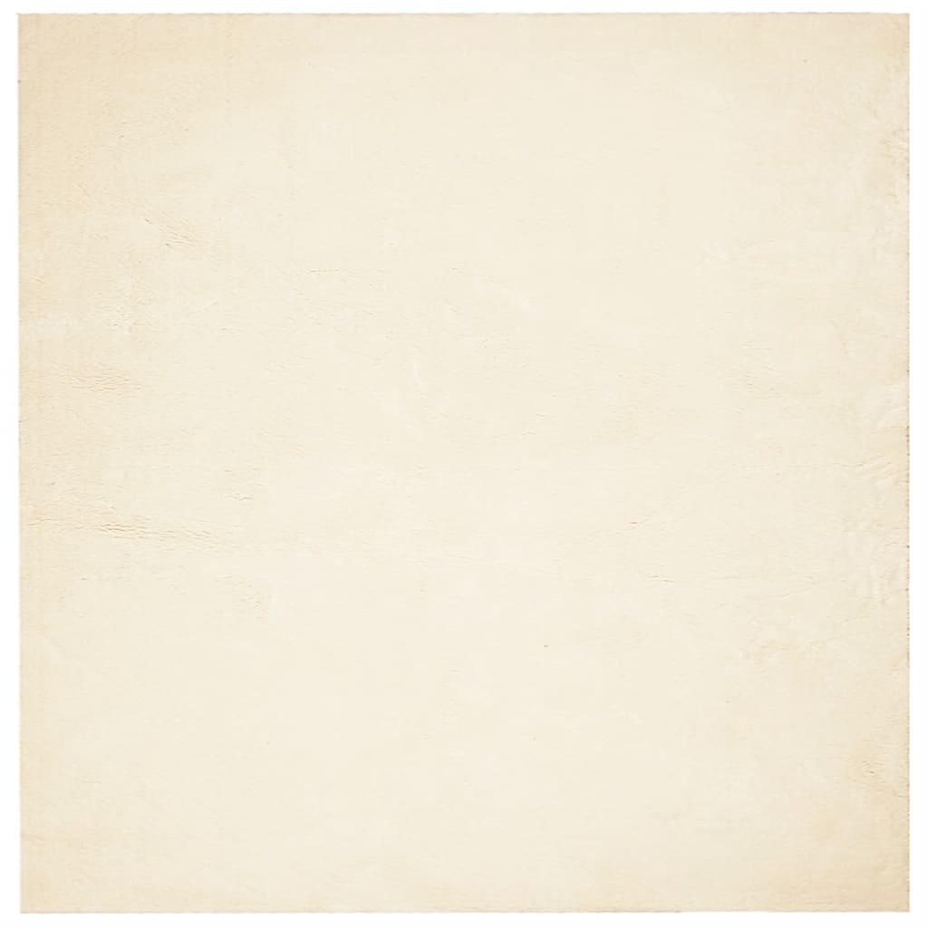 VidaXL Teppich Huarte Kurzflor weich waschbar 120x120 cm Creme