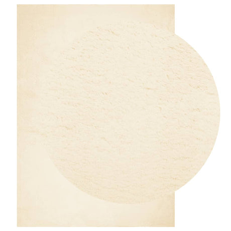 VidaXL Teppich Huarte Kurzflor weich waschbar 120x170 cm Creme