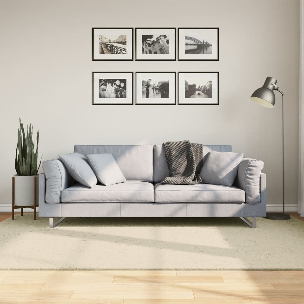 Vidaxx Teppich Huarte Kurzflor weich waschbar 160x230 cm Creme