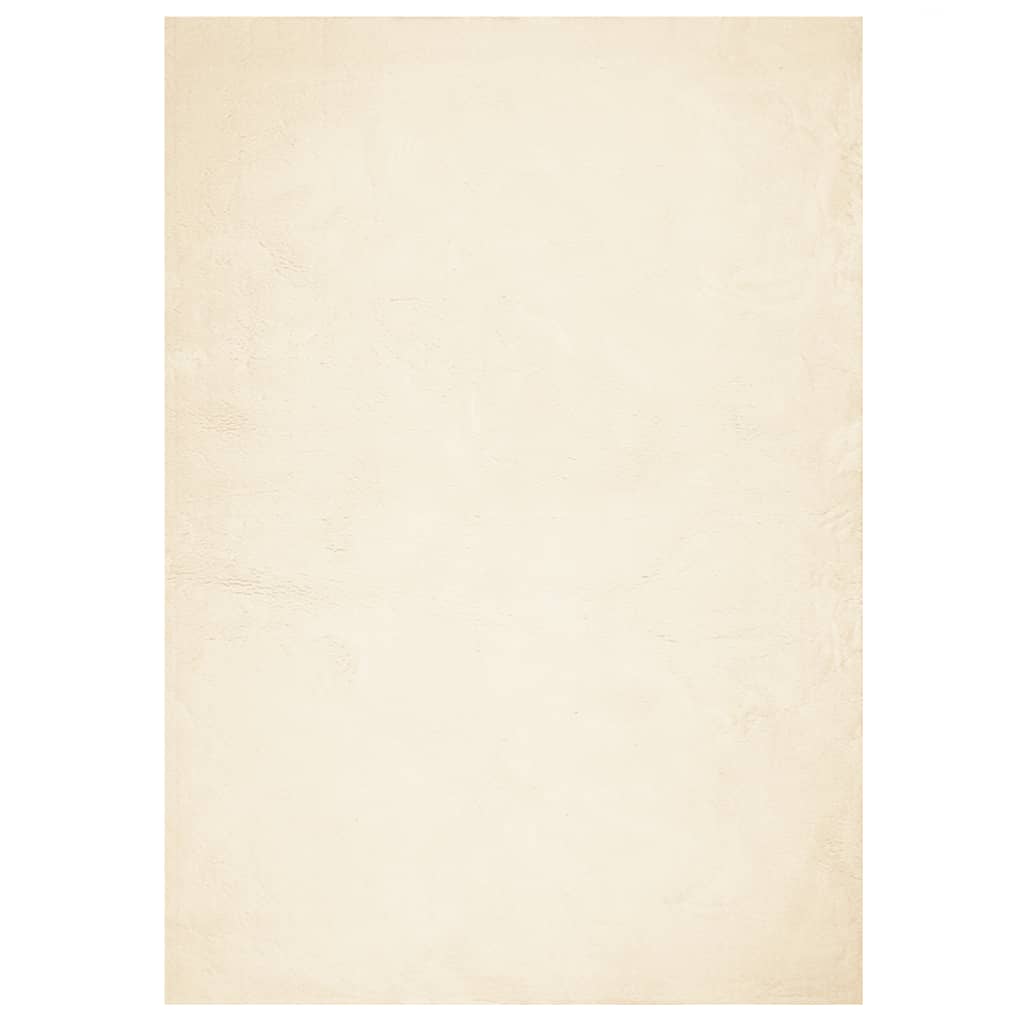 VidaXL Teppich Huarte Kurzflor weich waschbar 200x280 cm Creme