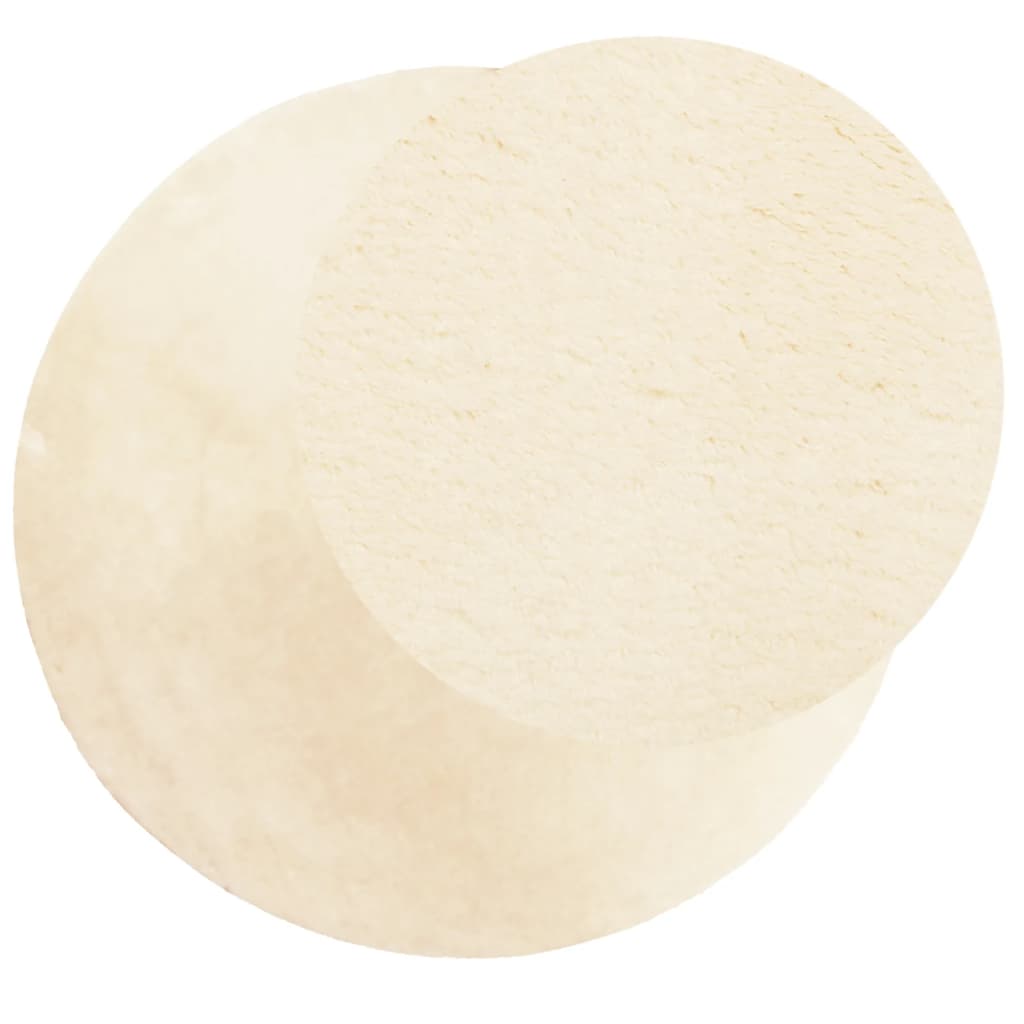 RUG VIDAXL HUARTE BAJA POLA Softable Ø 160 cm de crema