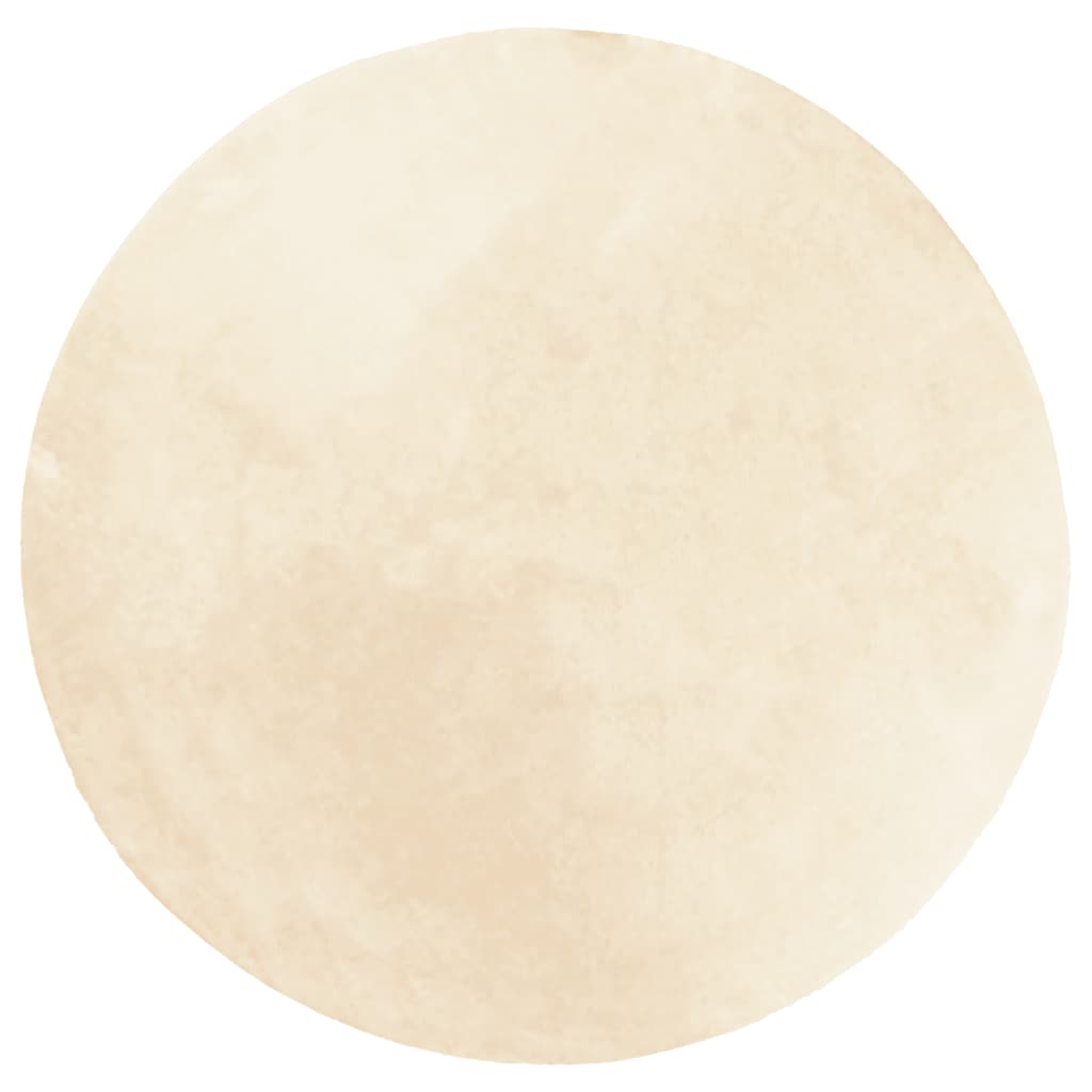 Vidaxl Teppich Huarte Kurzflor weich waschbar ø 200 cm Creme