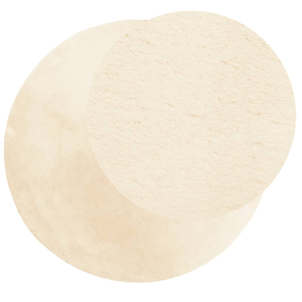 Vidaxl Teppich Huarte Kurzflor weich waschbar ø 200 cm Creme