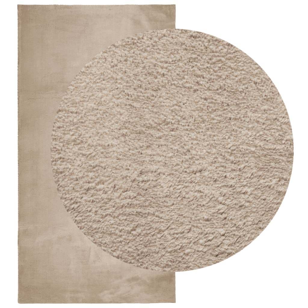 Vidaxx Teppich Huarte Kurzflor weich waschbar 60x110 cm sandfarben