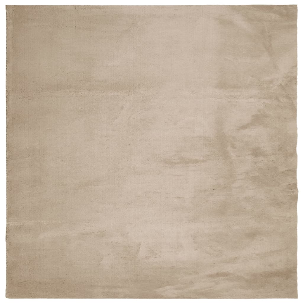 Vidaxx Teppich Huarte Kurzflor weich waschbar 120x120cm sandfarben