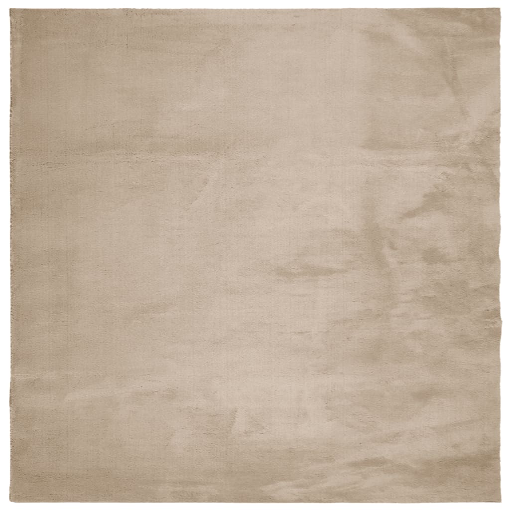 Vidaxx Teppich Huarte Kurzflor weich waschbar 160x160cm sandfarben