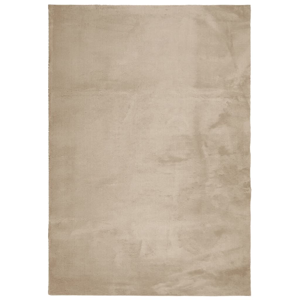 Vidaxx Teppich Huarte Kurzflor weich waschbar 160x230cm sandfarben