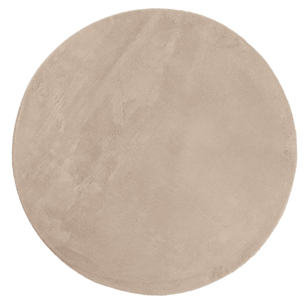 Vidaxl Teppich Huarte Kurzflor weich waschbar ø 120 cm sandfarben