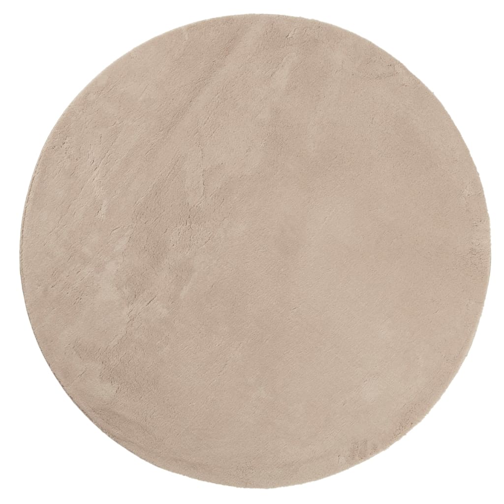 Vidaxl Teppich Huarte Kurzflor weich waschbar ø 200 cm sandfarben