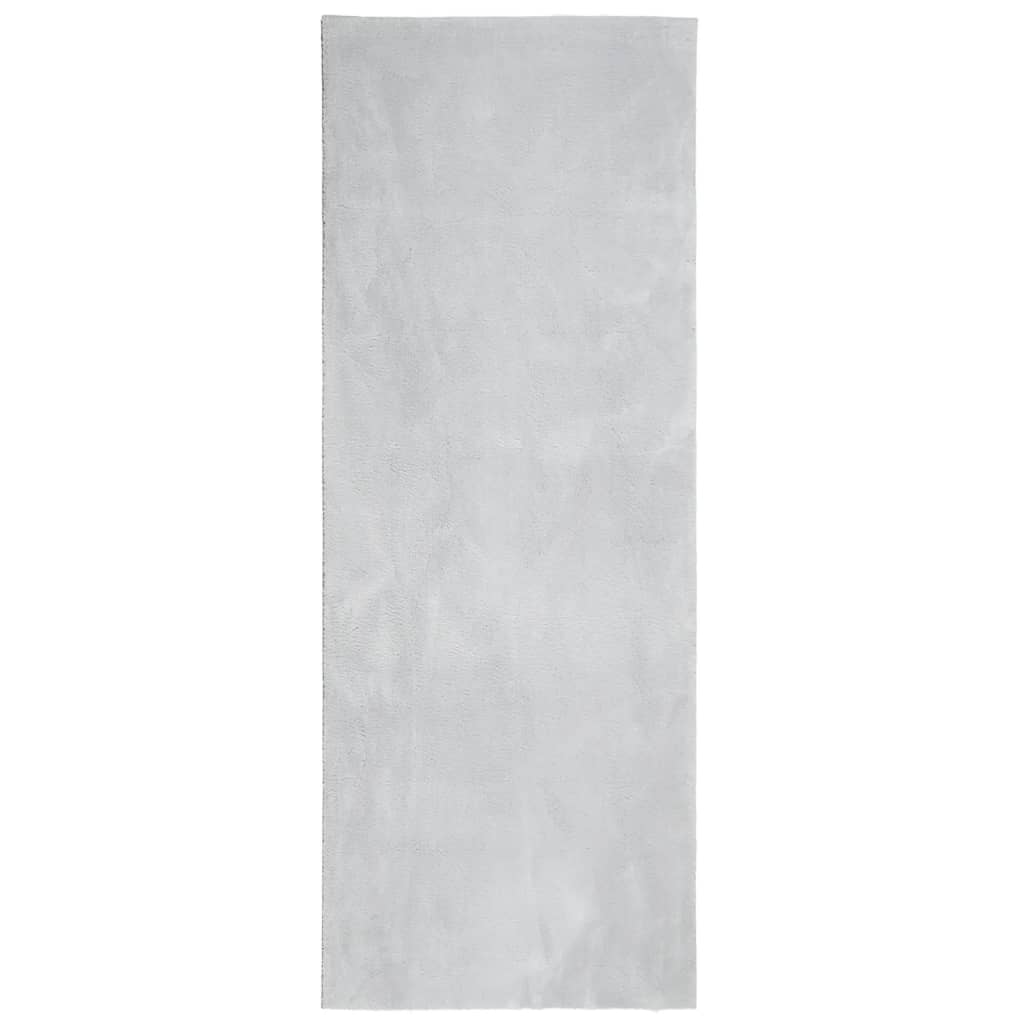 Vidaxl Teppich Huarte niedrig -molende Weichwaschbar 80x200 cm Grau