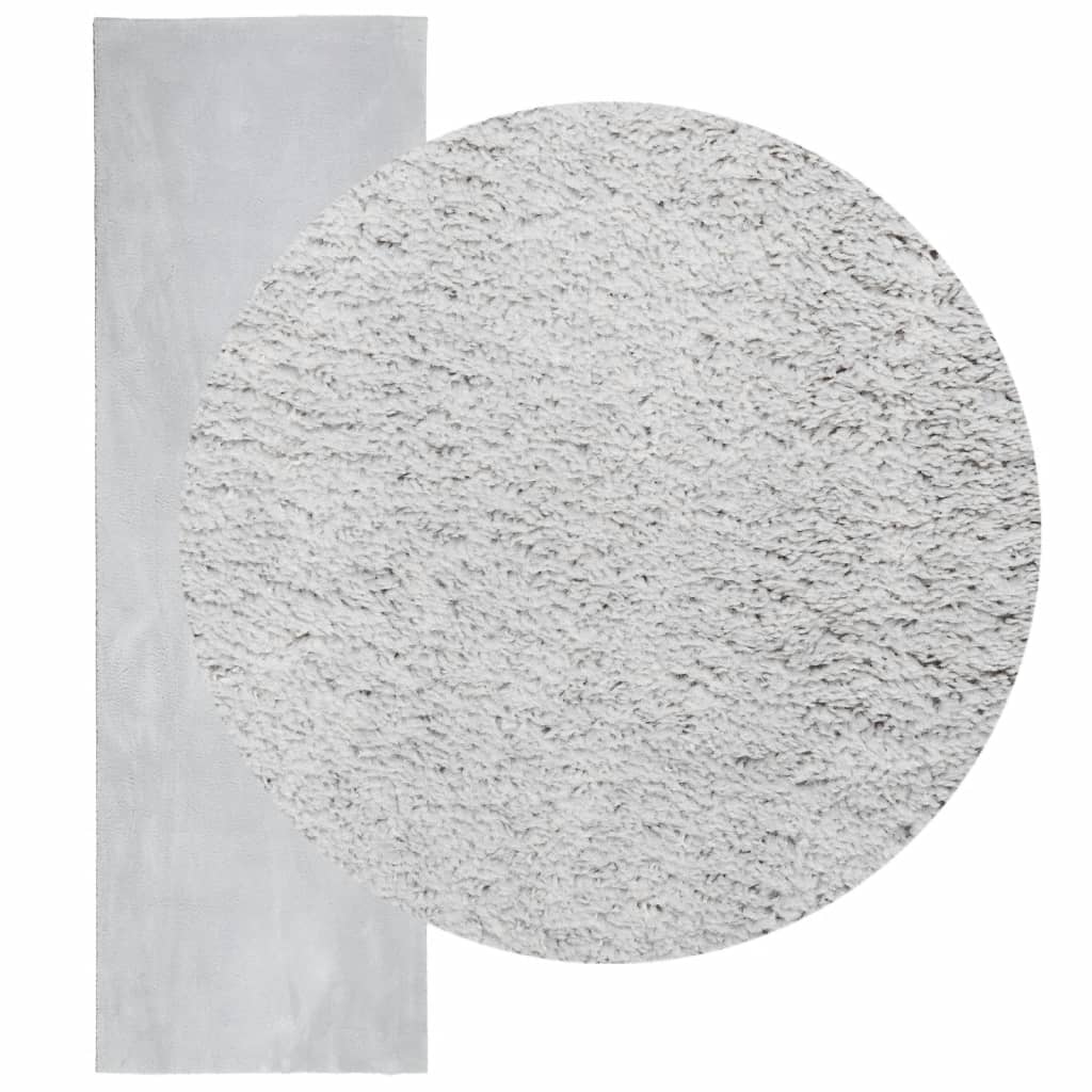 VidaXL Teppich Huarte Kurzflor weich waschbar 80x250 cm grau