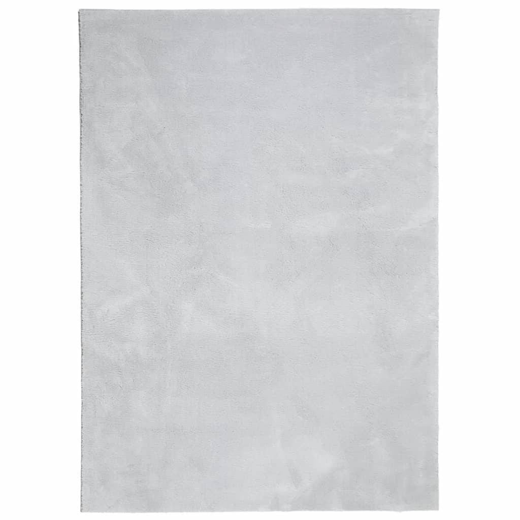 Vidaxx Teppich Huarte Kurzflor weich waschbar 140x200 cm grau