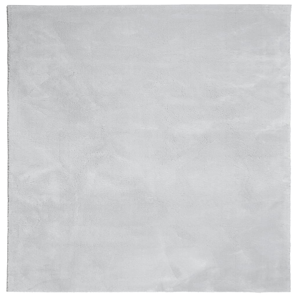 Vidaxx Teppich Huarte Kurzflor weich waschbar 160x160 cm grau